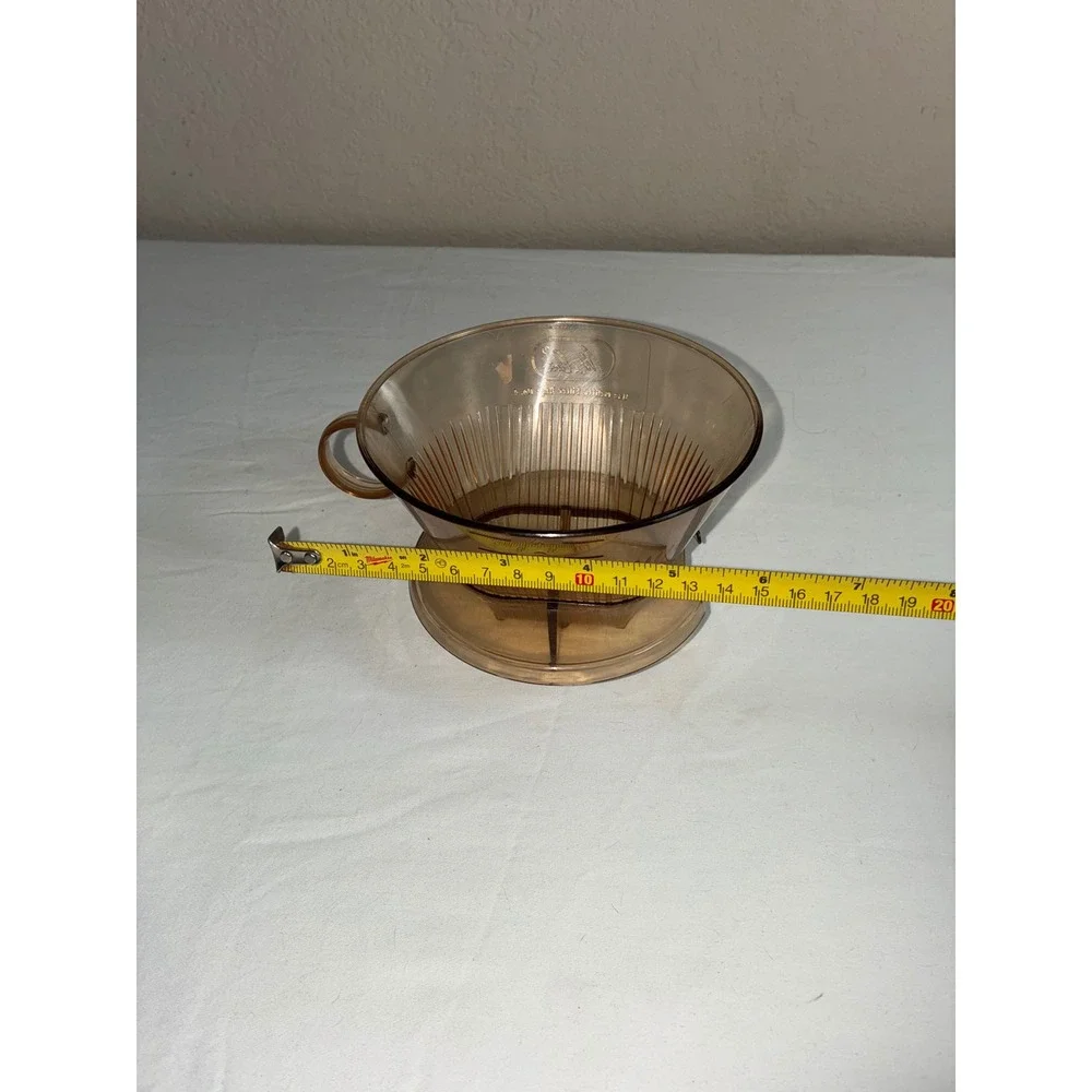 Vintage Melitta No. 4 Coffee Filter Plastic 1-Hole Pour Over Brewer 1970s Retro